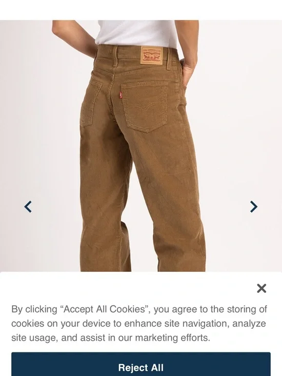 Levi's Brown Boot Cut Corduroy Jeans - Picture 2 of 3